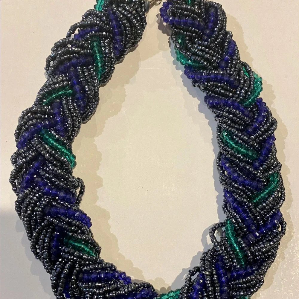 Lovisa blue and green beaded choker. - Picture 2 of 5